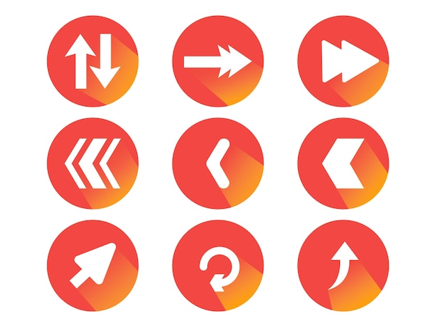 Flat Colors design arrow sets.