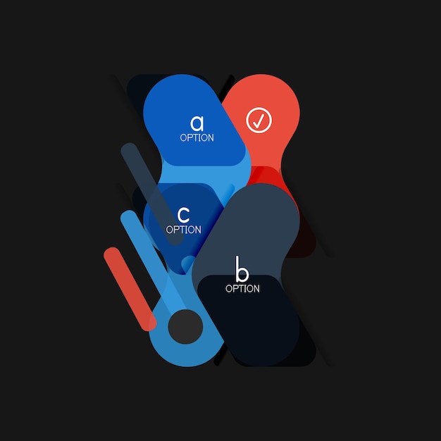 Flat design geometric infographics arrow shape