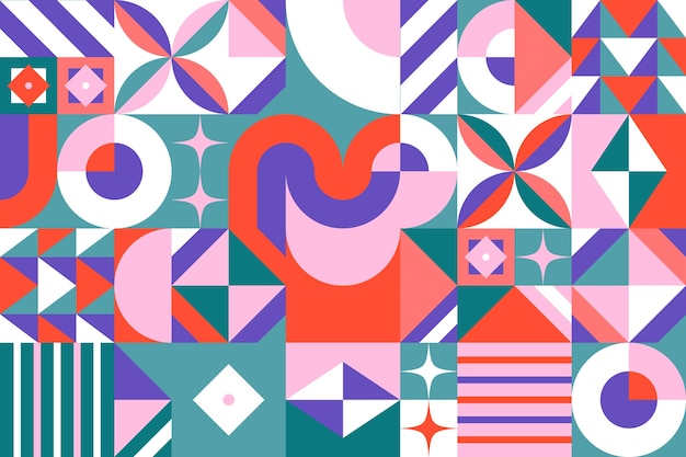 flat design geometric pattern background