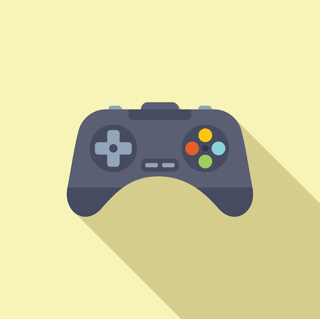 Flat design illustration of a game controller