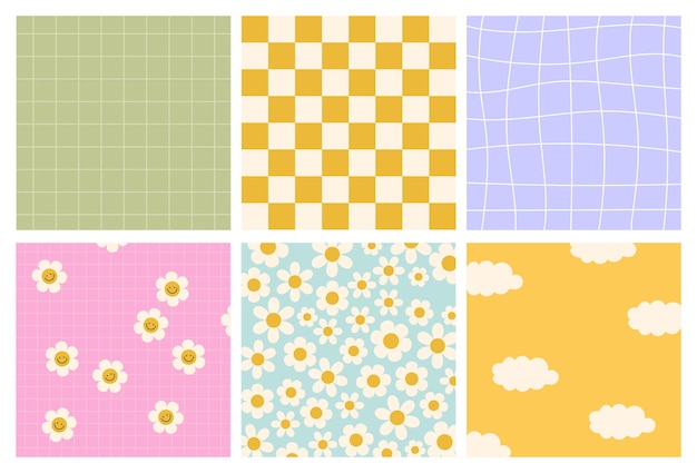 flat design vector cute colorful pattern background