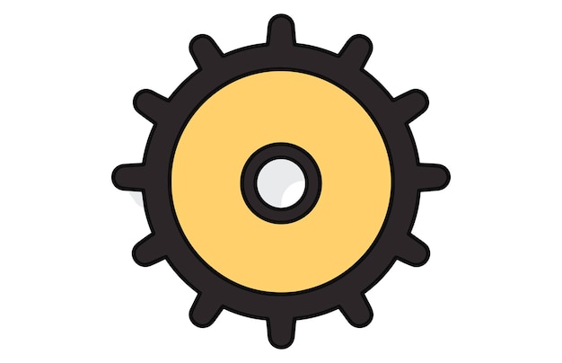 flat dumbbell icon gym fitness elements vector illustration
