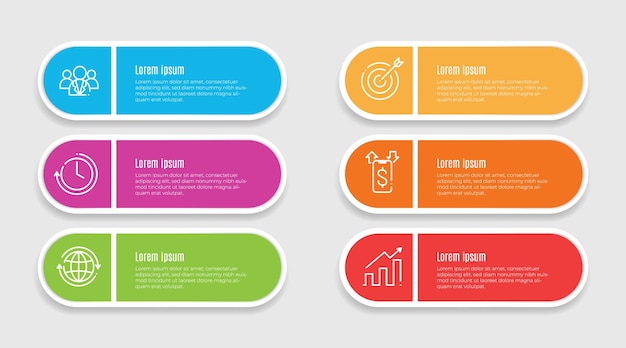 Flat elements for infographic template