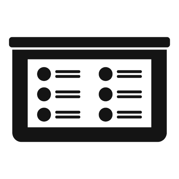 Flat icon of a control panel interface