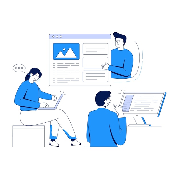 Flat illustration design of business analysis