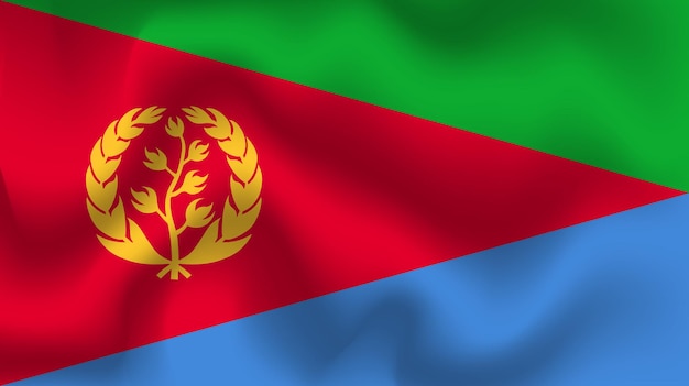 Flat Illustration of Eritrea national flag