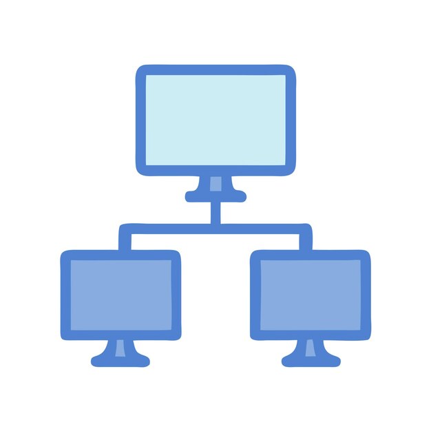 Flat Network Icon Transparent PNG Vector Layer Illustration