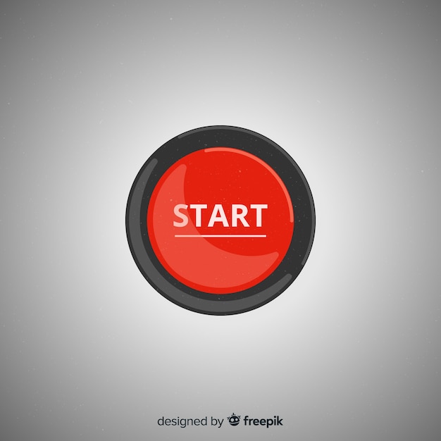 flat red start button