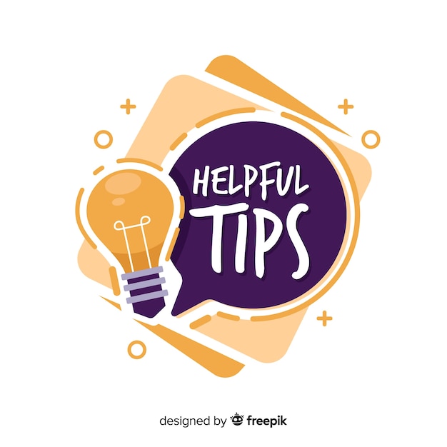 flat speech bubble helpful tips background
