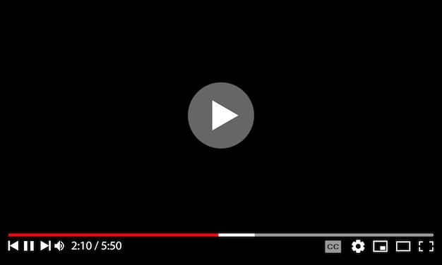 flat style video player template