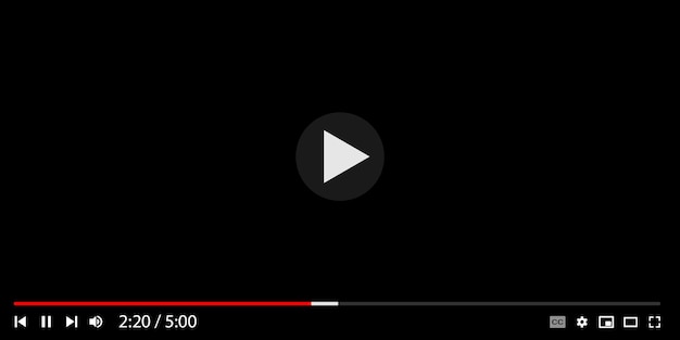 flat style video player template