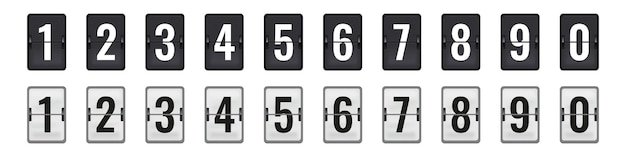 flip clock number set countdown numbers flip counter set retro style flip clock