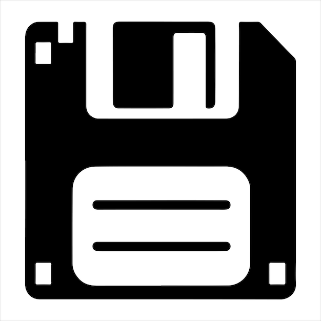 Floppy disk icon silhouettes vector illustration