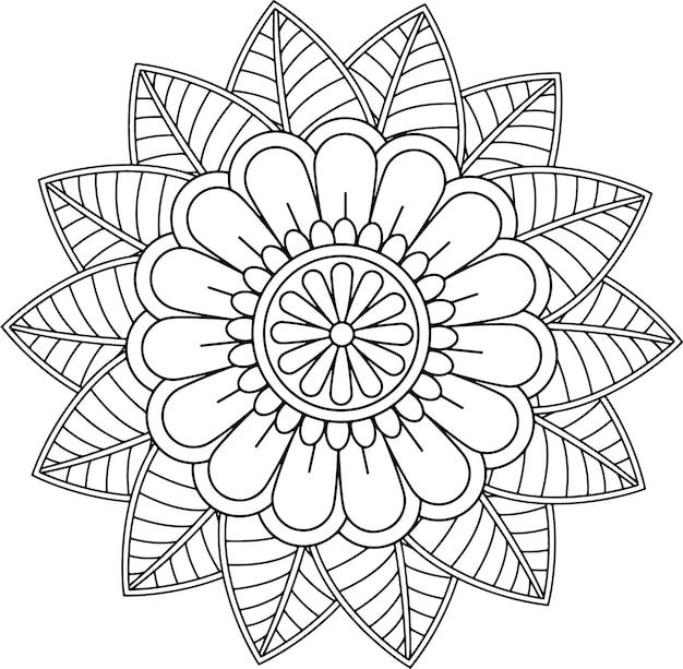Floral, hand-drawn aster flowers in doodle style isolated on white background. coloring page for kid