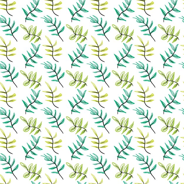 Floral leaves flower seamless pattern background