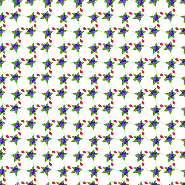 Floral pattern with a winter theme