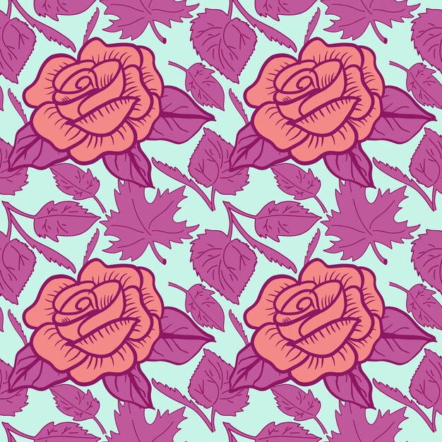 Floral seamless pattern for fabric and textile flowers repeated pattern