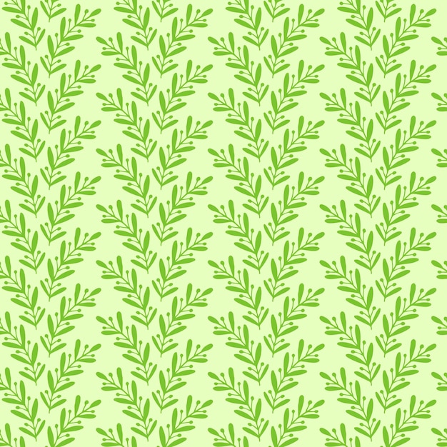 Floral seamless pattern with hand drawn branches