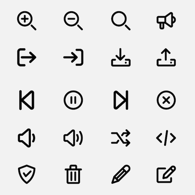 Flow bite Sets of Icons