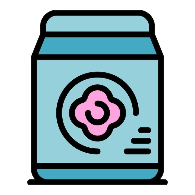 Flower softener icon Outline flower softener vector icon color flat isolated