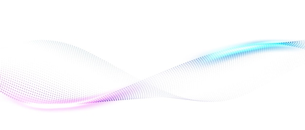 flowing particles form waves a gradient light pattern modern technology background vector