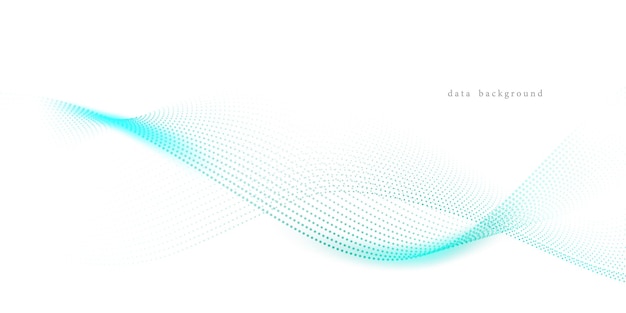 Flowing particles form waves a gradient light pattern modern technology background Vector