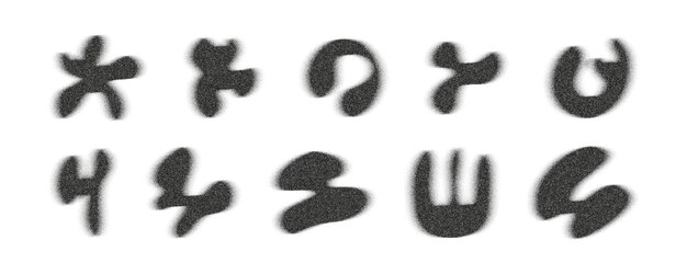 Fluid abstract shapes with motion blur and noise effect creating a dynamic visual experience in a modern art style