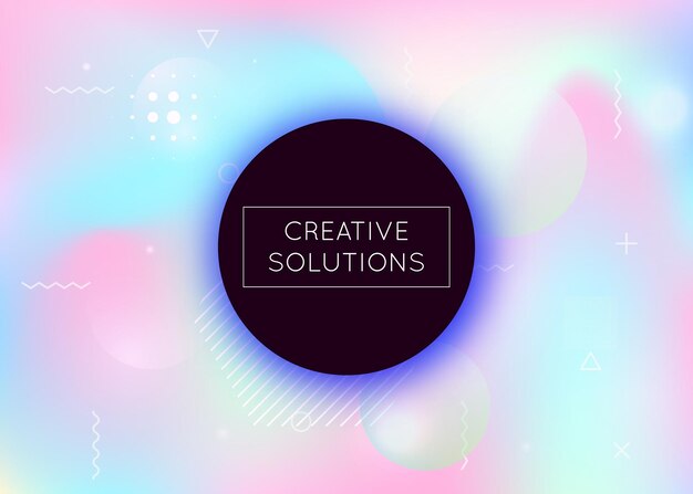 fluid shapes background with liquid dynamic elements holographi