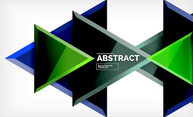 Flying triangles compostion geometric background