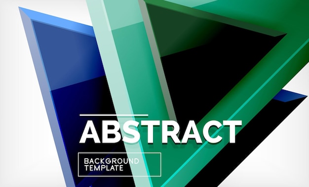 Flying triangles compostion geometric background