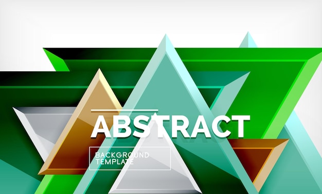 Flying triangles compostion geometric background