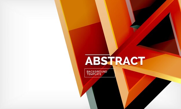 Flying triangles compostion geometric background