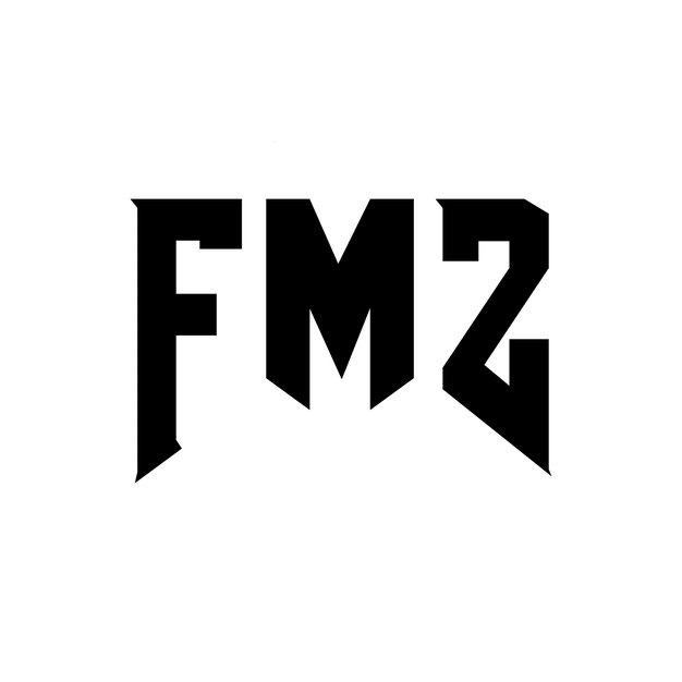 FMZ letter logo design for technology company FMZ logo design black and white color combination FMZ logo FMZ vector FMZ design FMZ icon FMZ alphabet FMZ typography logo design
