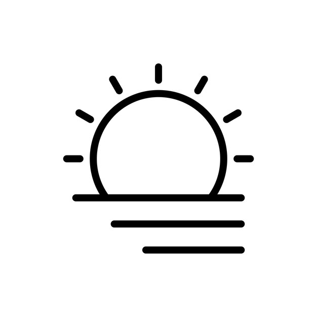 fog day icon design vector template