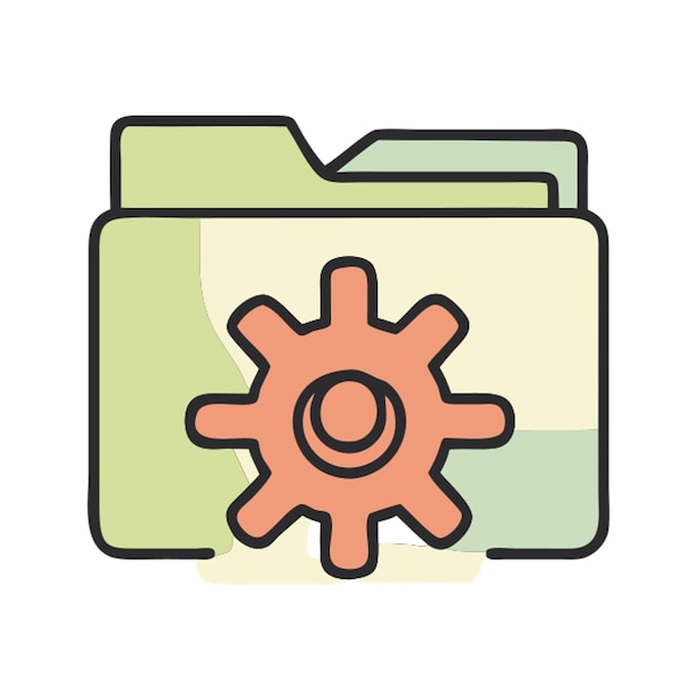 folder icon colored outline