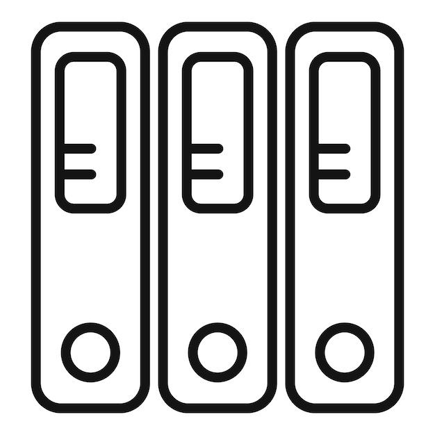 Folder laboratory research icon outline vector Equipment study