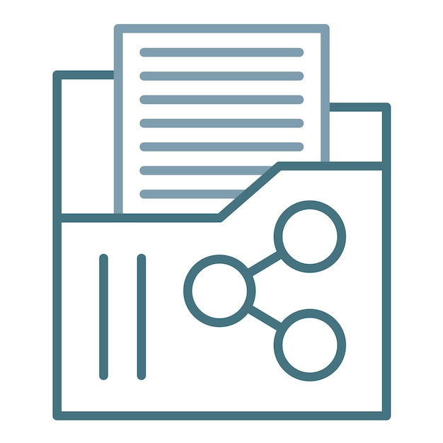 Folder Sharing Flat Illustration