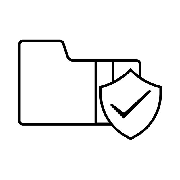 folder tick secure security web web folder information web folder security shield icon19