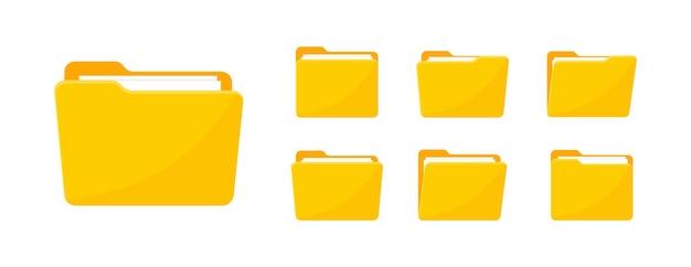 folder vector icon set folders with documents
