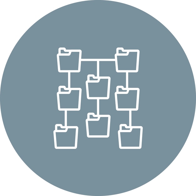 Folders Network Structure icon vector image Can be used for Web Hosting