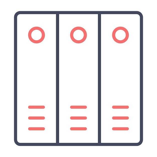 Folders Vector Illustration Style