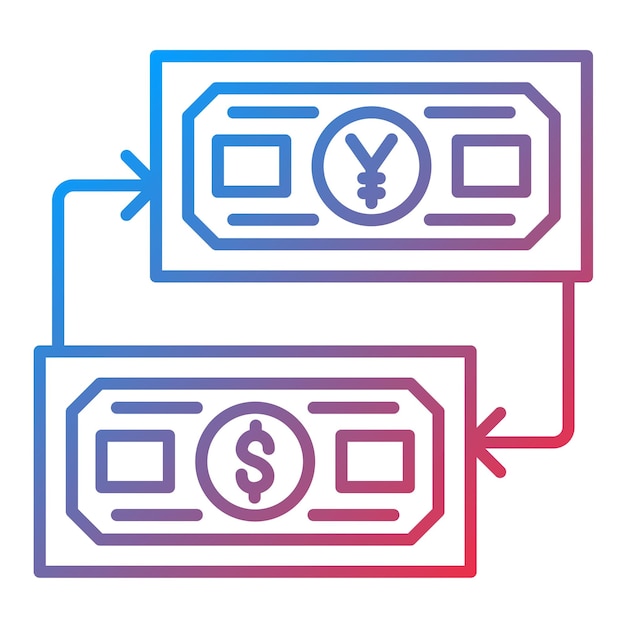 foreign currency exchange icon vector image can be used for online money services