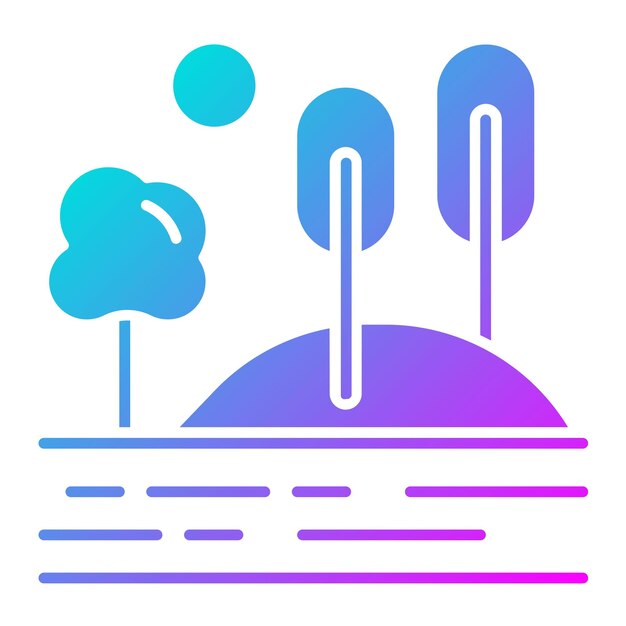 Forest Landscape vector icon Can be used for Landscapes iconset