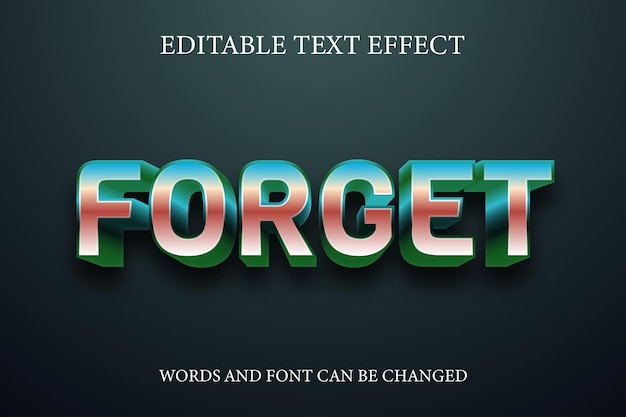 Forget 3d gradient style text effect