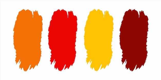 four different colors of the same color are drawn on a white background