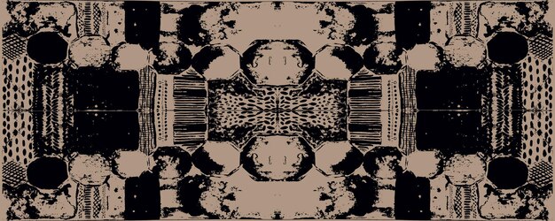fractal with abstract spots vector pattern
