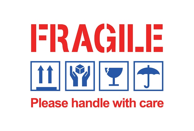 Fragile stamp vector printable 01