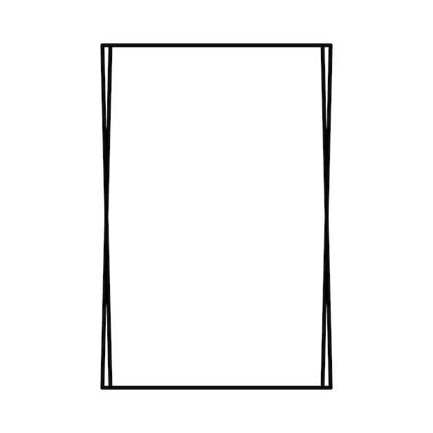 frame border shape icon for decorative vintage doodle element for design in vector illustration