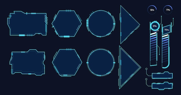 Frames HUD futuristic style