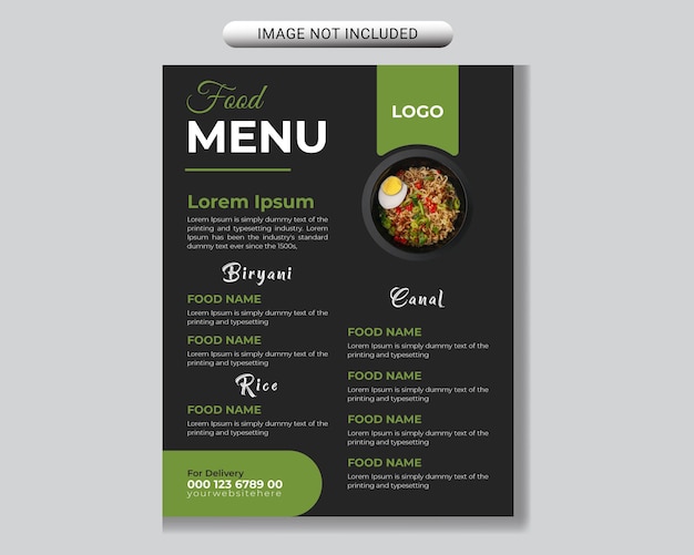 Free vector Food Menu Template Design